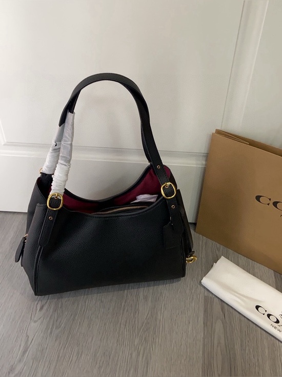 Coach Handbags - Coach Bella Medium Leather Shoulder Bag In Black